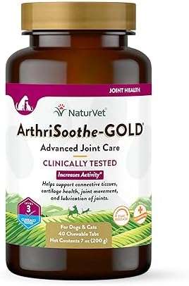 NaturVet Advanced Joint Care Supplement, Dogs & Cats, 40ct