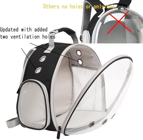 Desert Iguana Backpack Carrier,Bearded Dragon Portable Backpack Carrier with Small Backpack Harness Leash Set,Space Capsule Clear Bubble Window Travel Backpack for Lizard Travel,Guinea Pig,Rabbit