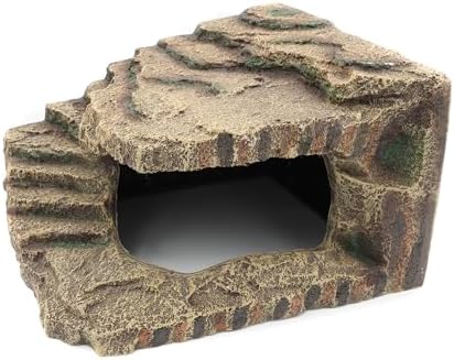 Resin Reptile Hideouts Cave Habitat Decor, B- Extra Large