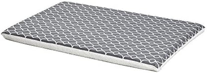 MidWest Homes for Pets Quiet Time Teflon Defender Dog Beds; Pet Beds Designed to Fit Folding Metal Dog Crates, Gray & White Geometric Pattern, 42-Inch
