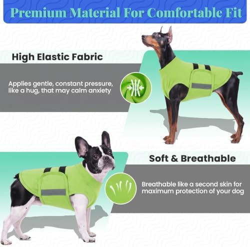 MIGOHI Dog Anxiety Relief Coat,S, LightGreen