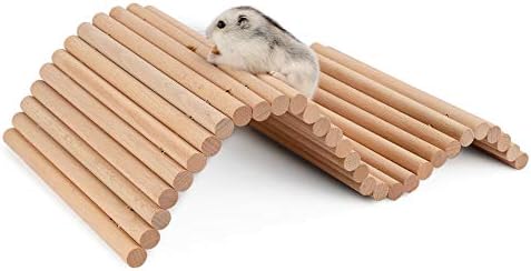 Niteangel Hamster Climbing Ladder Wooden Suspension Bridge for Guinea Pigs Rats Hedgehog Gerbils Mouse Sugar Glider and Other Small Animals (Medium)