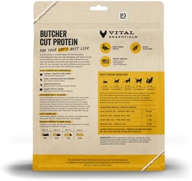 Vital Essentials Freeze Dried Cat Food, Duck Mini Patties, 8 oz Bag