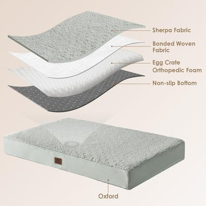 EHEYCIGA Orthopedic Dog Bed Extra Large with Removable Washable Cover, 44IN