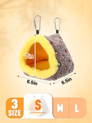 MEWTOGO Small Winter Warm Bird Nest House with Support Board for Cage