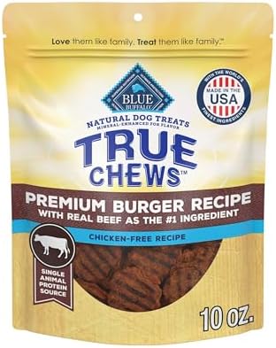 Blue Buffalo True Chews Premium Burger Beef Dog Treats, 10 oz