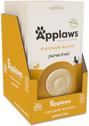 Applaws Chicken Puree Lickabe Cat Treats 60-Pack 0.5 oz Sachets