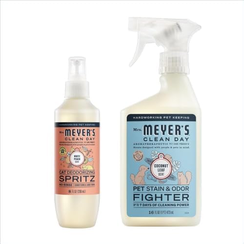 MRS. MEYER'S CLEAN DAY Cat Care Kit, White Peach and Coconut Leaf