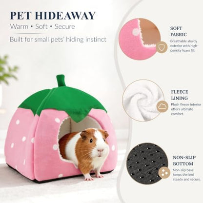 Guinea Pig Hideout, 2 Pack Dwarf Rabbit House Bed