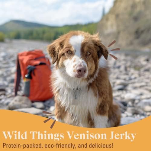 O.T.I.S. Wild Things Venison Recipe Jerky for Dogs – 4 oz – Soft Dog Treats with Venison as 1st Ingredient – GMO-Free – No Hormones or Artificial Additives
