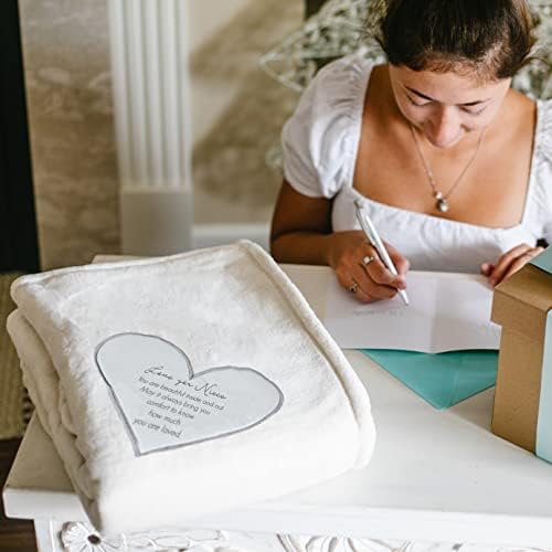 Pavilion Gift Company - Love You Niece - 50" x 60" Royal Plush Neutral Colored Couch Bed Throw Blanket Birthday Gift from Aunt Uncle
