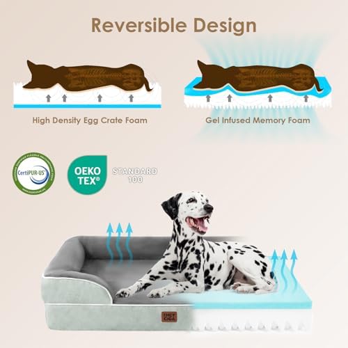 EHEYCIGA Orthopedic Dog Beds Large Sized Dog, Waterproof Washable Pet Bed