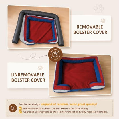 Comfort Expression Orthopedic Dog Beds for Large Sized Dog with Bolster