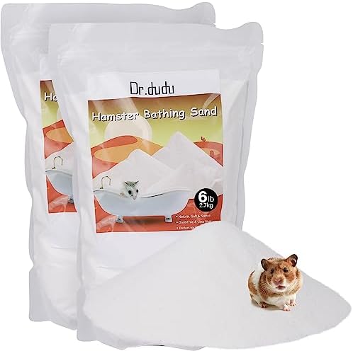 DR.DUDU 12lb Hamster Sand for Sand Bath, Hamster Cage Accessories(White)