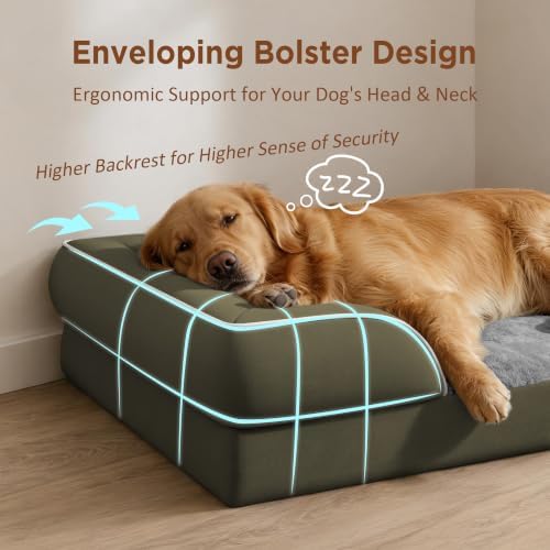 Comfort Expression Waterproof Orthopedic Dog Bed for Medium Size Dog