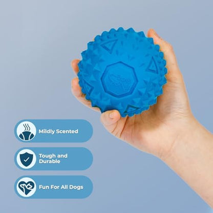 Best Pet Supplies Squeaky Dog Toys with Soft Durable Fabric for Small, Medium and Large Pets Interactive Toy for Indoor Play, Supports Active Biting and Play - Blue, Large