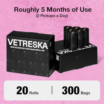 VETRESKA Dog Poop Bags, Leak Proof, Extra Thick and Large, 300 Counts