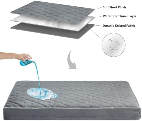 WNPETHOME Orthopedic Waterproof Extra Large Senior Dogs Bed for Comfy Sleep