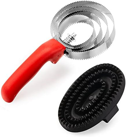 Chengu 2 pcs Reversible Stainless Steel Curry Comb with Rubber Curry, Black