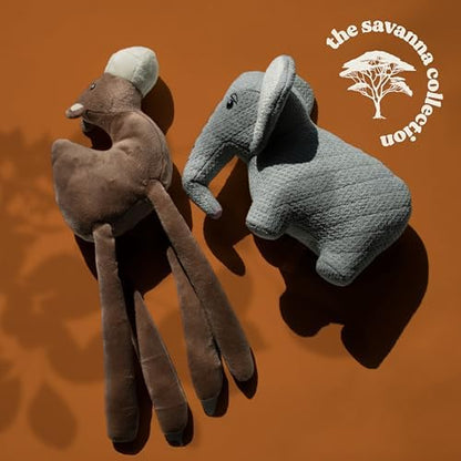 Savanna Collection Dog Toys | Jumbo Sized Elephant and Camel Plush Dog Toys - Stuffed Animals | Cute, Durable, & Sustainable Plush Chew Toys for Dogs | Eco Friendly & 100% Recycled Materials