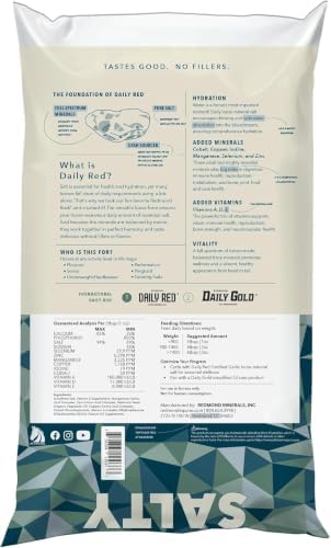 Daily Red Complete Wellness, Fortified Mineral Mix Supplement for Horses, 25lb Refill Bag