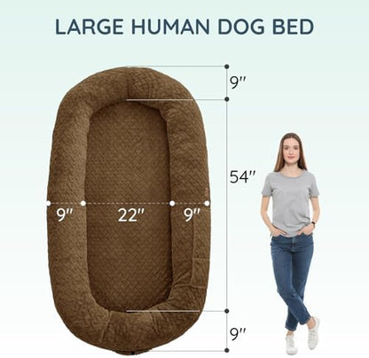 ChiXnuggle Faux Fur Washable Human Dog Bed Cover（Only Human Dog Bed）