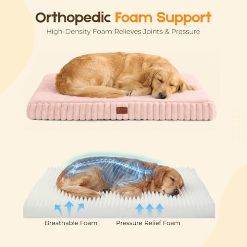 Orthopedic Dog Bed for Medium Dog, Waterproof Washable Pet Bed for Crate