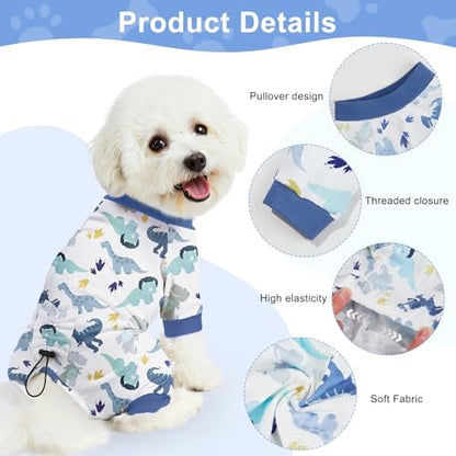 Bienbee Dog Pajamas, 4 Pack Adjustable Onesies for Small to Large Dogs XL