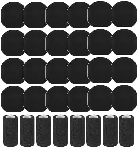 24 Pack Horse Hoof Tape with 8 Rolls of Vet Wrap, Magic Cushion Hoof Packing