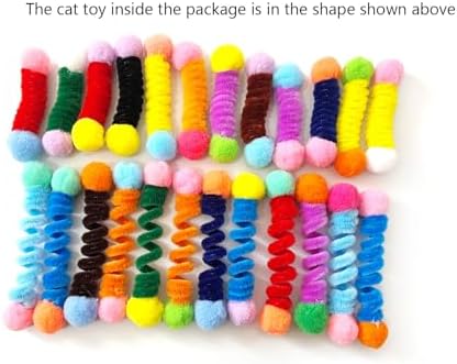 IUHKBH Cat Spring, 24 PCS Vibrant Spiral Cat Coil Interactive Kitten Toys
