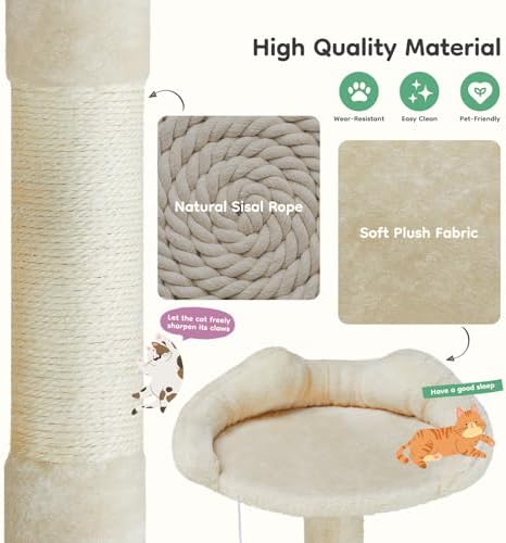 DUMOS 54 Inch Cat Tree Tower with Scratching Posts