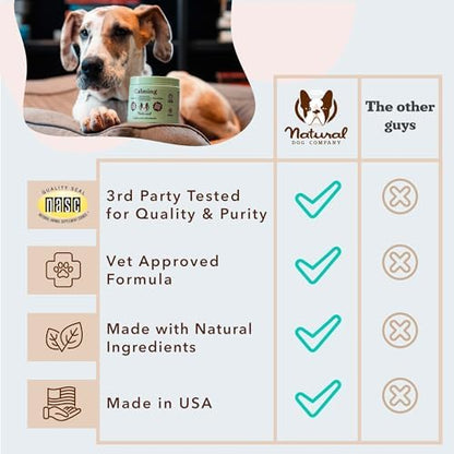Natural Dog Company Calming Supplement for Dogs - 90 Soft Chews