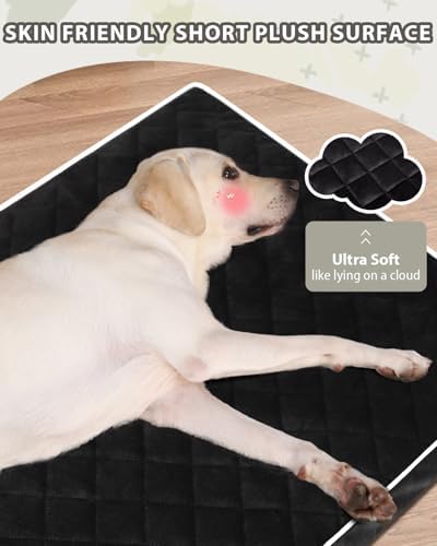 NUPIDA Orthopedic XXL Dog Beds for Crate with Washable Cover, 47x29, Black