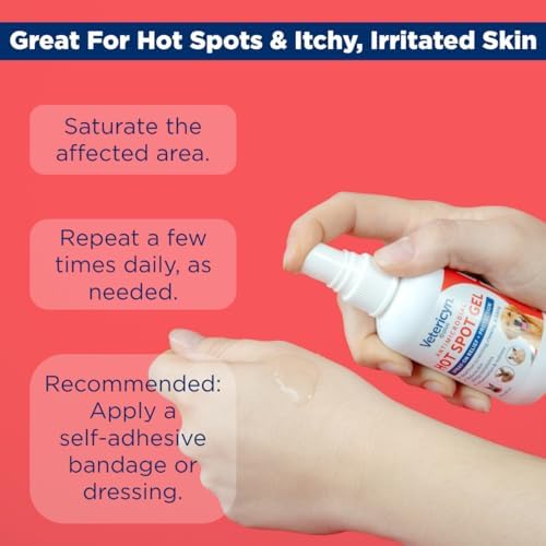 Vetericyn Plus Dog Hot Spot Gel | Spray-On Hot Spot Care for Dogs, Relieves Dog Itchy Skin and Allergy Symptoms, Helps with Skin Inflammation and Redness, Safe for All Animals. 3 ounces