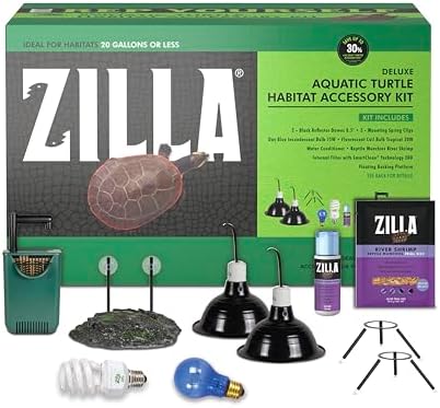 Zilla Aquatic Turtle Habitat Accessory Kit for Aquatic Turtles, Terrarium
