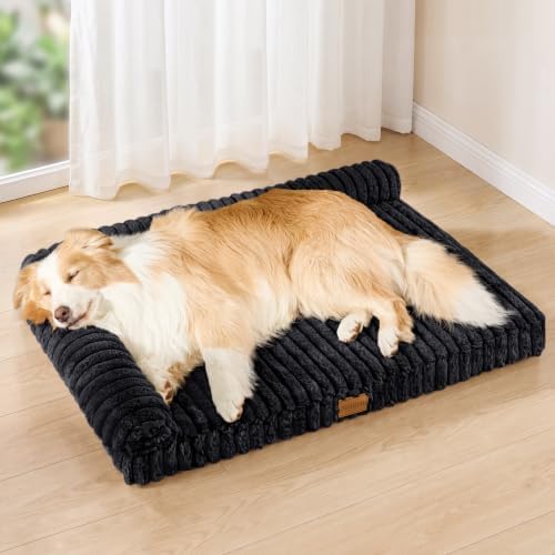 Orthopedic Large Dog Bed Furry Pet Bed, Washable Cover 42''X28''