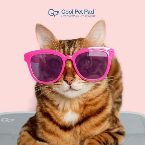 The Green Pet Shop Cool Pet Pad - Extra Small, Sage Grey - Self-Cooling, Pressure Activated Mat for Dogs & Cats from 0-8 lbs - Non-Toxic Gel, No Water Needed