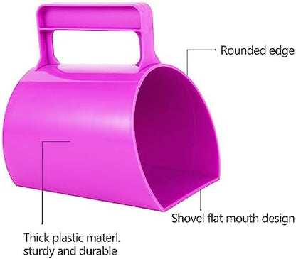 Feed Scoop - Grain Scoop for Horse,Heavy Duty Plastic Large Food Scoop for Large Dogs Livestock 1.8 Quart/7.2Cups (Blue)