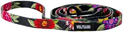 Wolfgang Heavy Duty Dog Leash, Pull-Tested to Over 800 lbs for Walking & Training, DarkFloral Print, Small