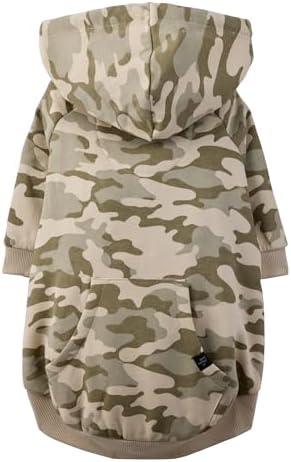Pet Passion Rocky II Dog Hoodie, Sage Camo, Small