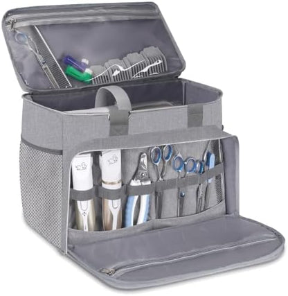 Dog Cat Grooming Bag for Vacuum,Scissors,Dog Grooming Kit Supplies