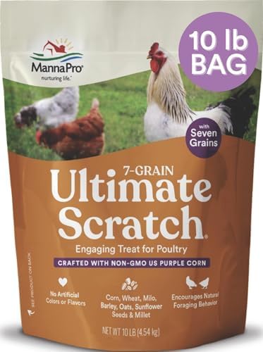 Manna Pro 7-Grain Ultimate Chicken Scratch Treat, Non-GMO, 10 lb Bag