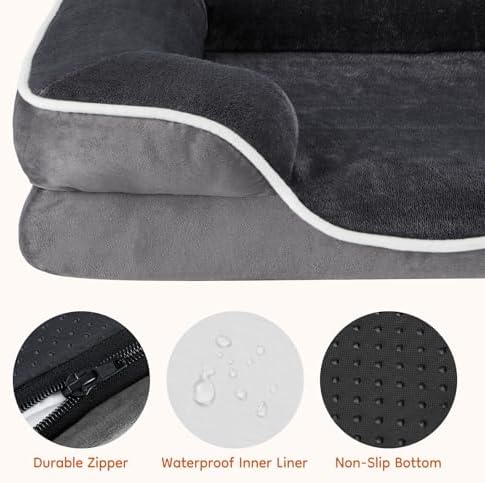 NEWBULIG 42x32 Inch Orthopedic Dog Bed for Indoor Use, Soft Surface