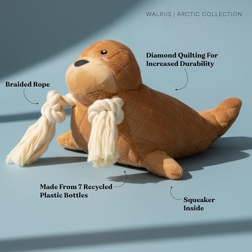 Premium Plush Dog Toy - Walrus Plush Dog Toy, Jumbo Eco Friendly