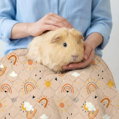 Guinea Pig Cage Liner, 49"x24" Bedding for Midwest Cage 2 Pack, Rainbow