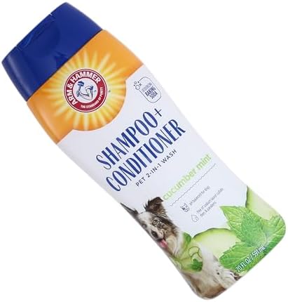 Arm & Hammer 2-in-1 Dog Shampoo and Conditioner, Cucumber Mint, 20 Fl Oz