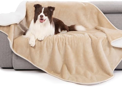 gogobunny Waterproof Blanket for Bed Couch, Sherpa Fleece Throw, 50x60