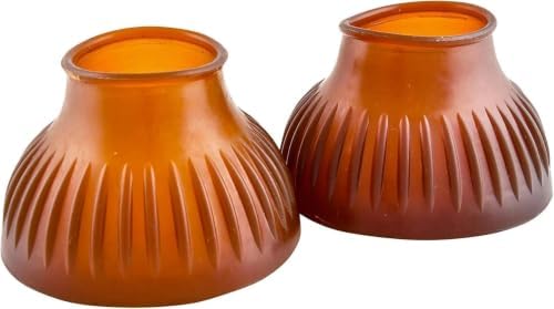 Shires Pull-On Ribbed Gum Rubber Bell Boots - Durable Overreach Hoof Protection for Horses #87689 Transparent/X-Large