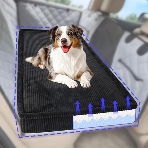 Loiion Dog Car Bed, Non-Slip Backseat Extender Pet Mat 50"x24.6"x4"