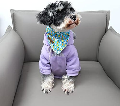 Easter Triangle Bid Dog Bandana, BlueEgg Cotton, S (23'' x 16'' x 16''), Comfortable, Geometric Rabbit Pattern, Unisex, Holiday, Easter